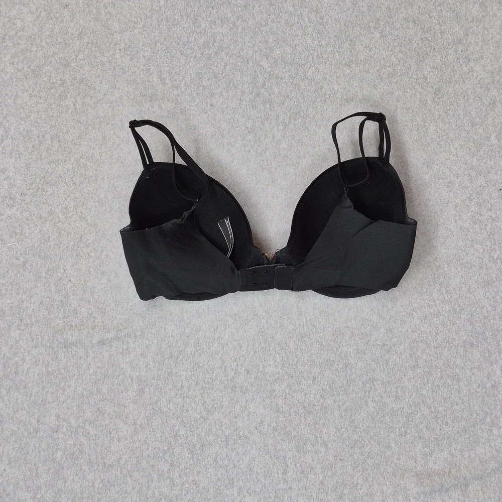 Victoria's Secret Women Bra 32DDD Black T Shirt Lined Demi Underwired Strap
